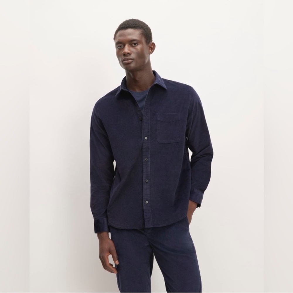 Everlane The Classic Shirt in Corduroy Size 4 in Blue